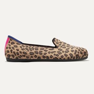 Rothy’s The Kids Loafer Spotted Cheetah Print Washable Size 1 Great Condition